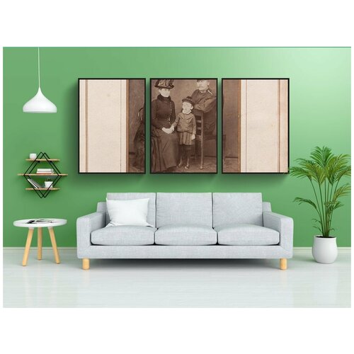 фото Набор модулных постеров для интерьера "семейная анно, анно, семья" 60x90 см. в тубусе, без рамки lotsprints