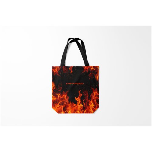 фото Сумка-шоппер / 40х40 см / рок / disturbed на спине burnettie