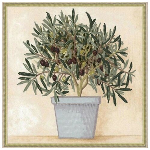 Оливки (рис. на сатене 25х25) (строчный шов) 25х25 Конек 8440 25х25 Конек 8440)