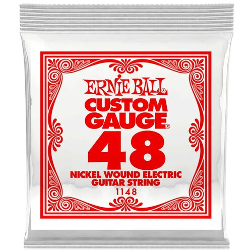 Струна одиночная для электрогитары ERNIE BALL 1148 Nickel Wound .048 ernie ball 1691 одиночная струна для электрогитары калибр 090