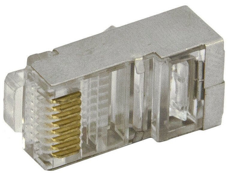 Коннектор RJ-45 Silver, 20шт. Noname - фото №1