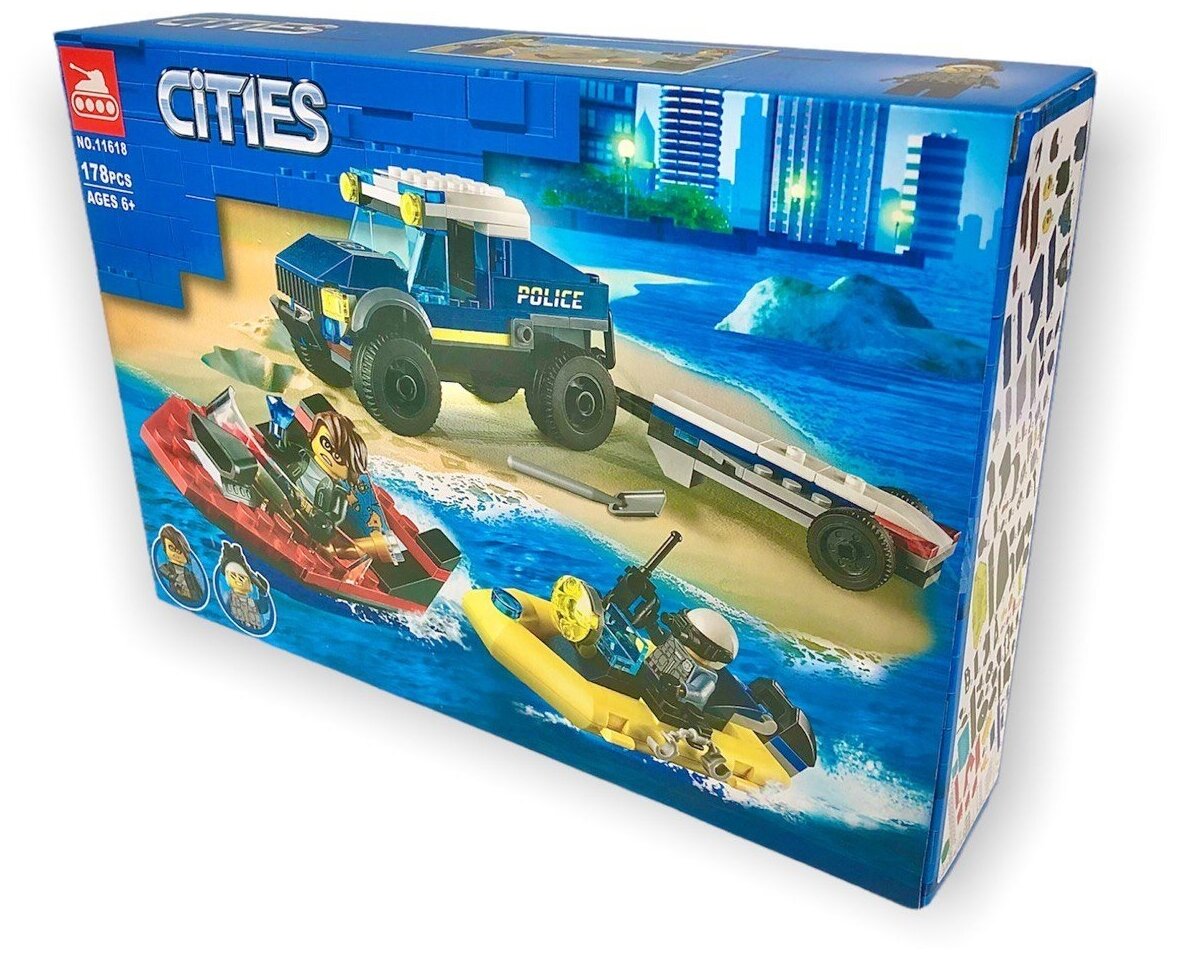 Конструктор Cities Полицейская Лодка