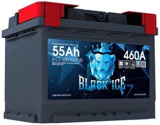 Автомобильный аккумулятор BLACK ICE 6СТ-55.0 ёмкость 55 Ач обратная полярность 0 - BI5501