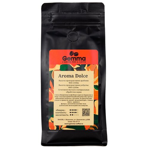 Кофе в зернах Gemma Aroma Dolce 35-65% (250гр)