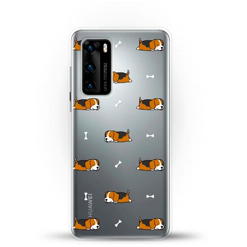 фото Силиконовый чехол бигли спят на huawei p40 andy & paul