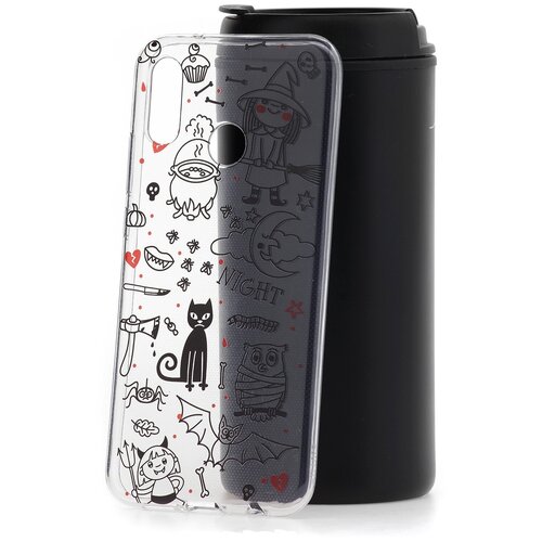 фото Чехол на huawei p20 lite kruche print хэллоуин кruче