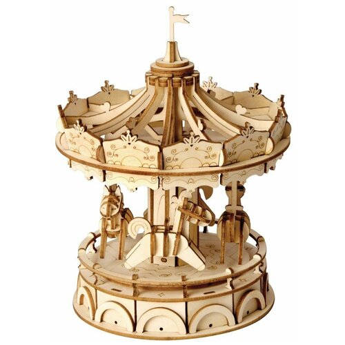 3D деревянный пазл Robotime Карусель TG404