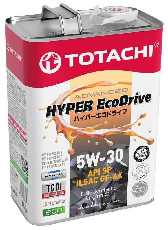 TOTACHI Масло Моторное Totachi Hyper Ecodrive Fully Synthetic Sp/Gf-6a 5w-30 4л