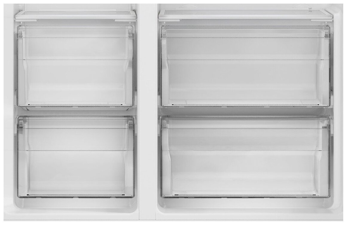 Холодильник HYUNDAI , двухкамерный, черное стекло - фото №4