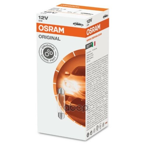 Лампа 12 В 5 Вт салонная пальчиковая 41 мм 10 шт. Osram