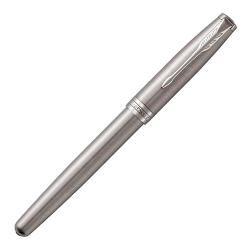 ручки роллеры подарочные ручка роллер parker sonnet sand blasted metal Parker sonnet core - stainless steel ct, ручка-роллер, m, bl