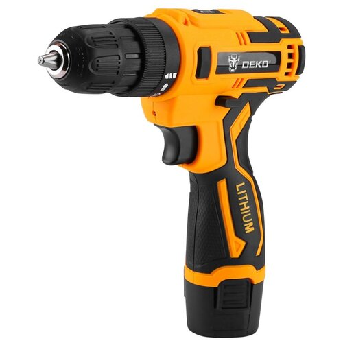 Аккумуляторная дрель-шуруповерт Deko Banger 12V Li-Ion 26Нм 2х18 Ач зу черно-желтый 248900₽