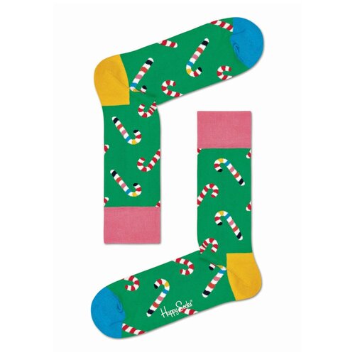 Носки Happy Socks, размер 36-40, зеленый, мультиколор носки happy socks размер 36 40 мультиколор розовый зеленый