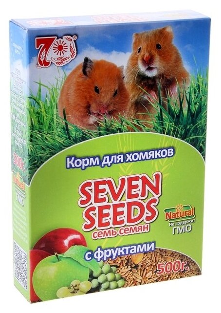 Корм Seven Seeds для хомяков, с фруктами, 500 г 1078698