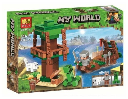 Конструктор Bela My World 11131 Путешествие к острову сокровищ на корабле (Minecraft) 161 деталей