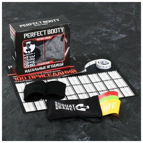 Набор Perfect booty: фитнес-резинки 3 шт, чехол, измерительная лента, напульсники, календарь тренировок./В упаковке шт: 1