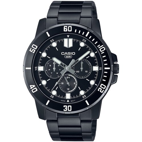 Наручные часы CASIO Collection MTP-VD300B-1E, черный, серебряный