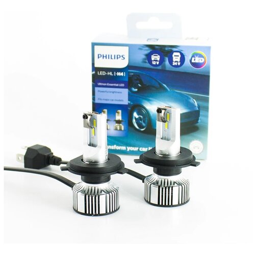 Лампы автомобильные светодиодные Philips H4 LED Ultinon Essential gen2 6500K (2 шт.) PHILIPS-11342UE2X2