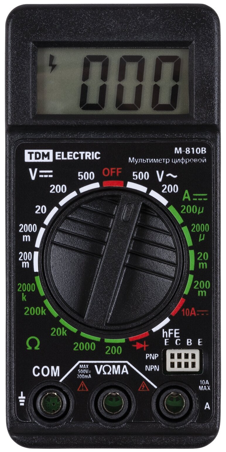 Мультиметр цифровой серия "МастерЭлектрик" М-810В (компакт) TDM
