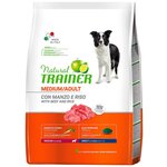 Корм Trainer Natural Dog Medium Adult Fresh Chicken & Rice для собак средних пород, с курицей и рисом, 12 кг - изображение