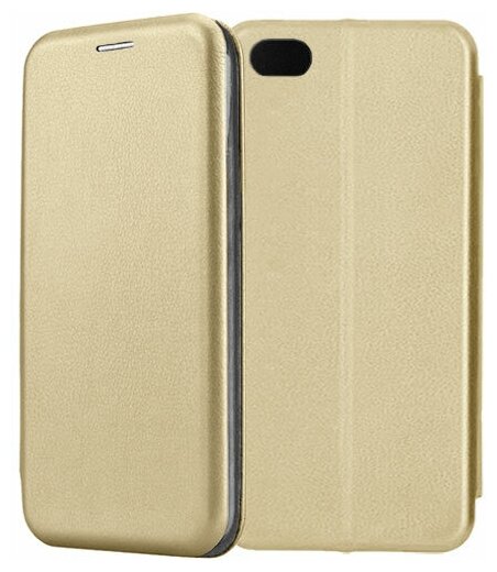 Чехол-книжка Fashion Case для Apple iPhone 5 / 5S / SE золотой