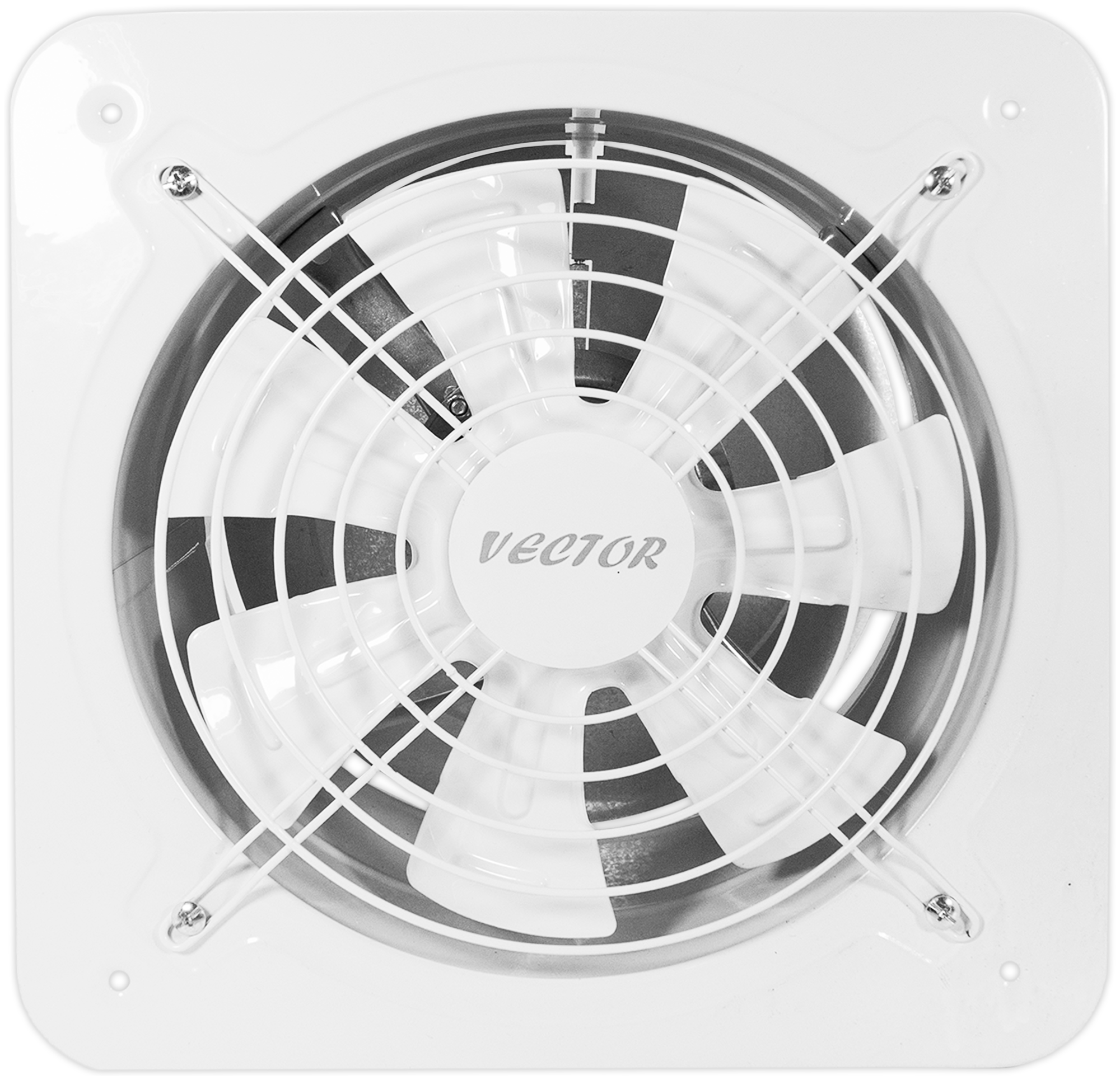 Вентилятор вытяжной промышленный Vector VBS250 с обратным клапаном, воздухообмен 1700 м3/ч, 90Вт, белый - фотография № 4