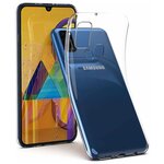 Чехол силиконовый для телефона Samsung Galaxy A21s AMFOX CVR-SAMA21S, прозрачный / противоударный для самсунг, защита смартфона, накладка для android - изображение