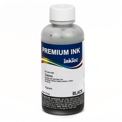 Чернила InkTec C5040-100mb черные пигментные для картриджей Canon PIXMA: PG-510, PG-512, PG-440, PG-445 100мл