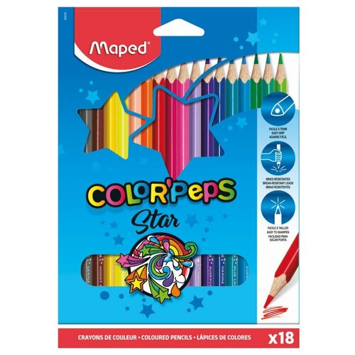 Maped Цветные карандаши Color Pep's 18 цветов (183218), 18 шт.