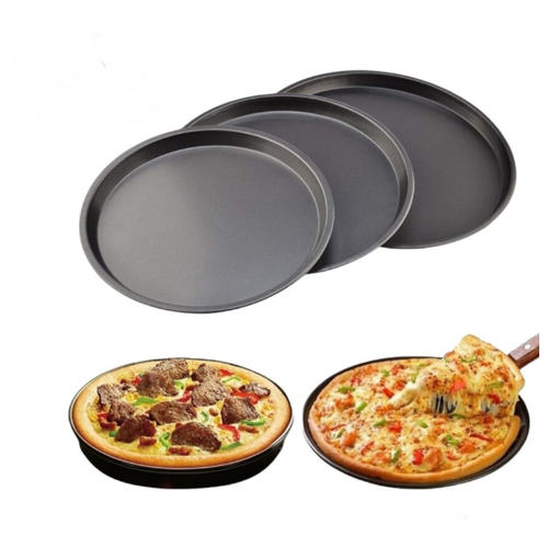 Набор из трех форм разного размера для выпекания / форма для выпечки пиццы, коржей / противень для выпекания
