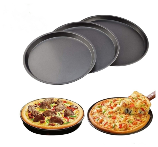 Набор из трех форм разного размера для выпекания / форма для выпечки пиццы коржей / противень для выпекания