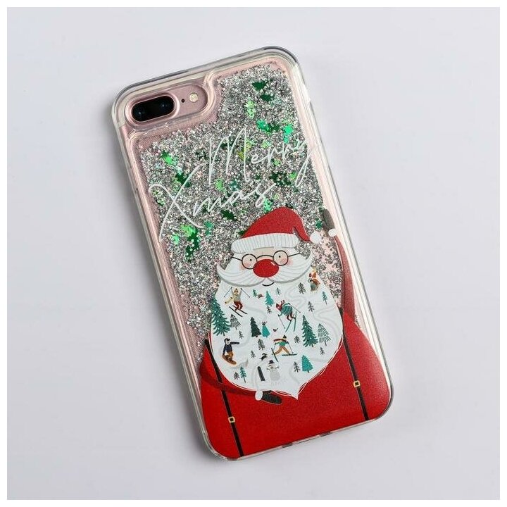 Чехол для телефона Like me шейкер, для iPhone 7,8 plus, "Дед Мороз"