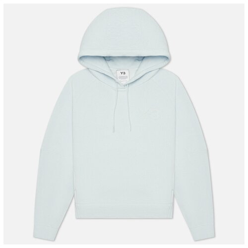 фото Женская толстовка y-3 classic chest logo hoodie голубой , размер l