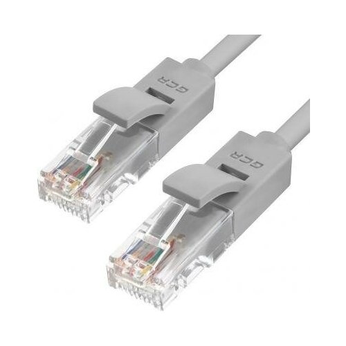 Green Connection GCR Патч-корд прямой 9.0m UTP кат.5e, серый, позолоченные контакты, 24 AWG, литой, ethernet high speed 1 Гбит/с, RJ45, T568B, GCR-51513