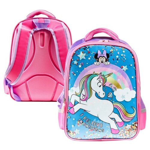 ручка believe in unicorns синяя Рюкзак школьный I believe in unicorns 39 см х 30 см х 14 см Минни Маус и единорог