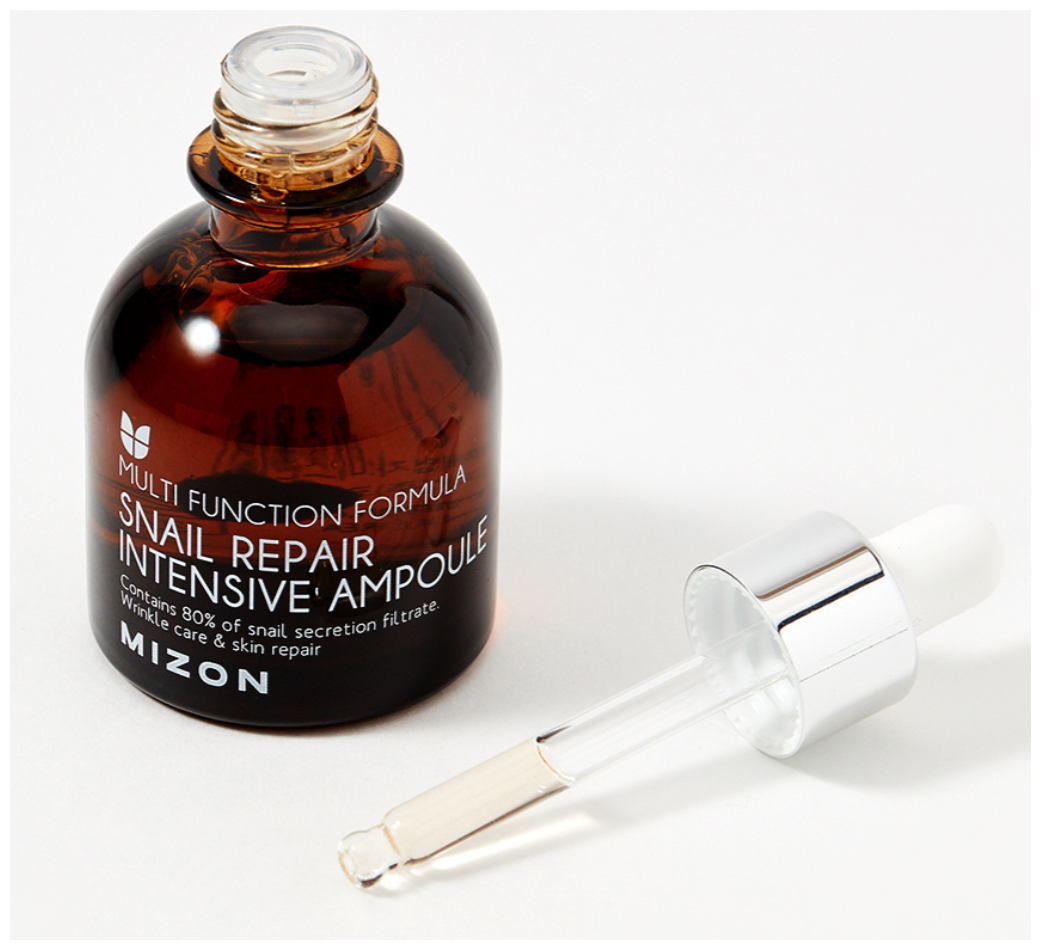 Концентрированная улиточная сыворотка для лица Mizon Snail Repair Intensive Ampoule - фото №4