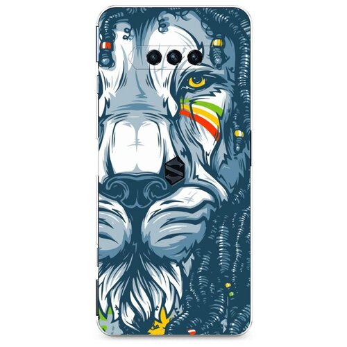 фото Силиконовый чехол "лев шаман" на xiaomi black shark 4 / сяоми блэк шарк 4 case place