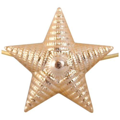 ТМ ВЗ Звезда 20 мм золотая рифленая кляммер металл для пуговиц на фуражку стальная полоска усеченные стороны к 6 штук
