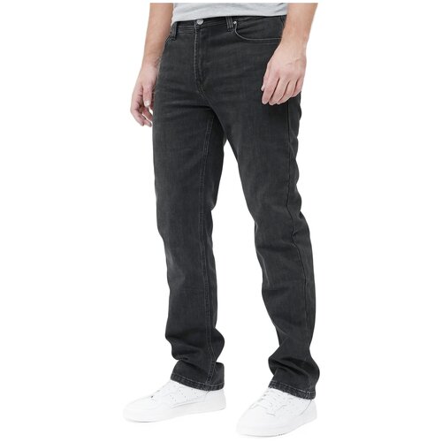 Мужские джинсы прямые черные утепленные большие размеры