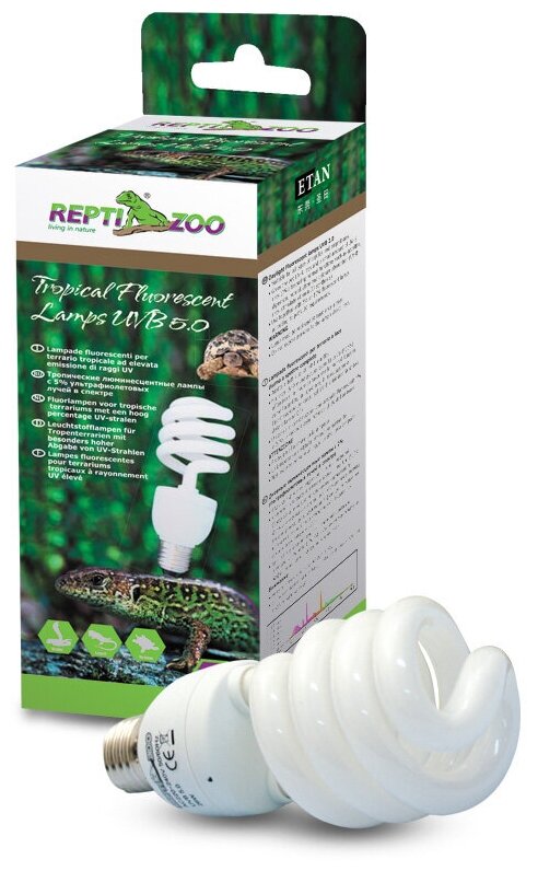 Лампа лампа ультрафиолетовая Repti Zoo Compact Tropical (5015CT), 15 Вт