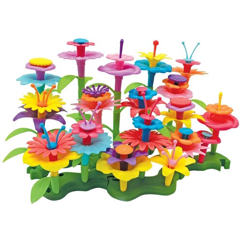 Детский развивающий конструктор головоломка TrendToys Цветочный сад, 165 деталей, для девочек и мальчиков