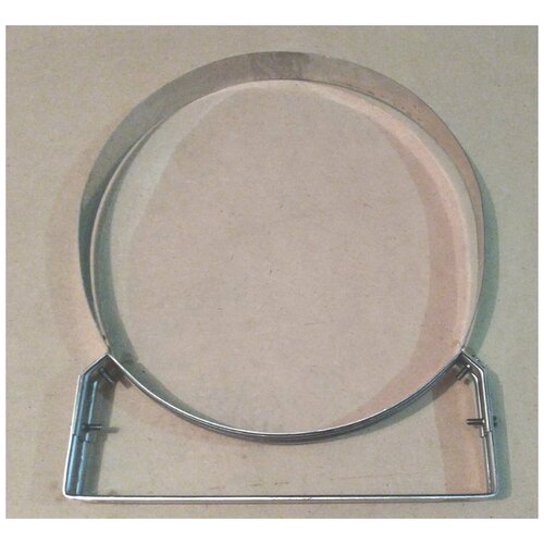 Хомут обжимной, стальной нерж. d:400мм (П-образный зажим)