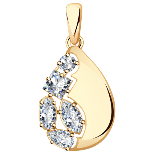 фото Золотая подвеска красносельский ювелир пд2176 с фианитом diamant-online