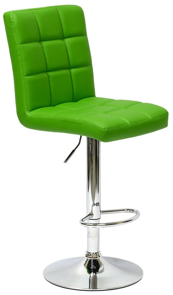 Барный стул Barneo N-48 Kruger зеленая кожа - фотография № 1