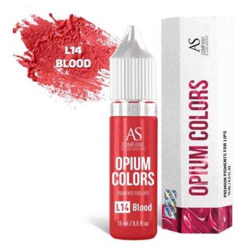 Opium Colors Пигмент для губ L14 BLOOD ,15 мл (AS Pigments, Алина Шахова, Пигменты Шаховой)