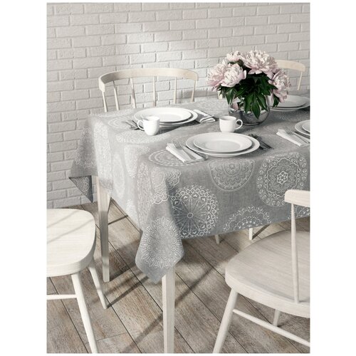 фото Скатерть nadzejka "тату" 220 -3, серый 140*220 см
