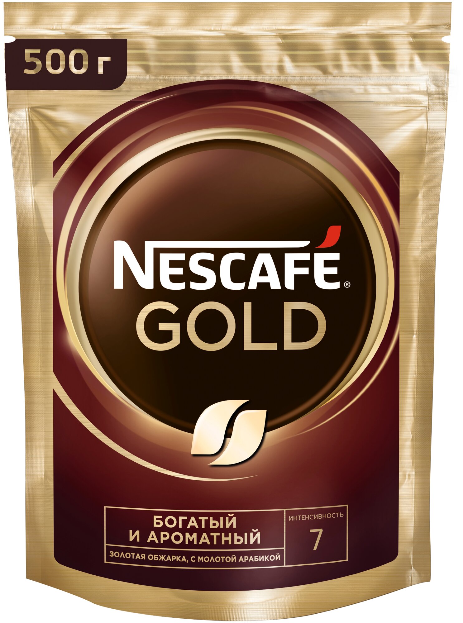 Кофе растворимый Nescafe Gold сублимированный с добавлением молотого, пакет, 2 уп. по 500 г - фотография № 2