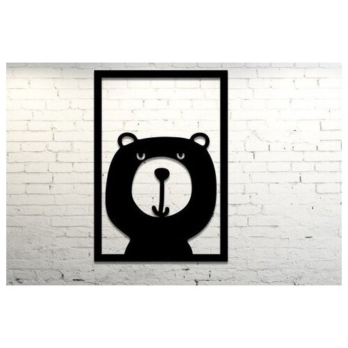 Чертеж, Декоративное панно Мишка, DXF на ЧПУ лазер