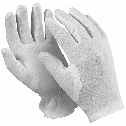 Перчатки хлопчатобумажные MANIPULA «Атом», комплект 12 пар, размер 7 (S), белые, ТТ-44 перчатки защитные трикотажн manipula атом tt 44 mg 103 х б р7 s 12п уп 1 шт