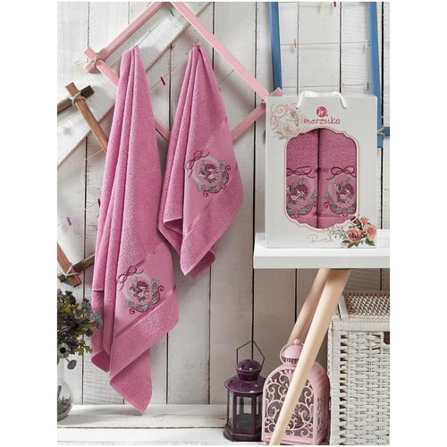 фото Oran merzuka полотенце rose цвет: светло-лиловый br18774 (50х80 см,70х130 см)